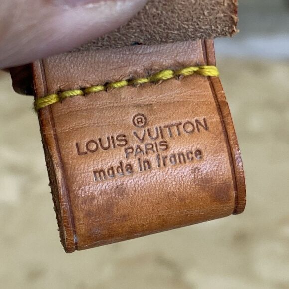 Vintage Louis Vuitton Vachetta Leather Luggage Tag & Poignet - Picture 10 of 13